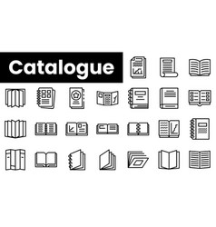 Set Of Outline Catalogue Icons