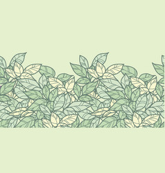 Green Leaves Horizontal Boarder