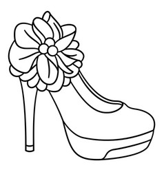 High Heel With Flower Stroke