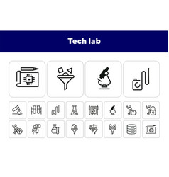 Tech Lab Line Icon Set