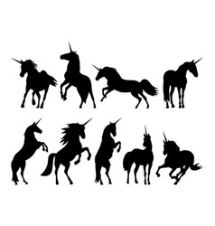 Unicorns Silhouettes Stencil Templates