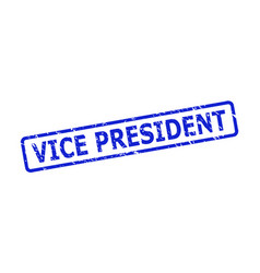 Vice President Stamp With Grunged Surface