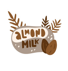 Almond Milk Color Flat For Packaging Design