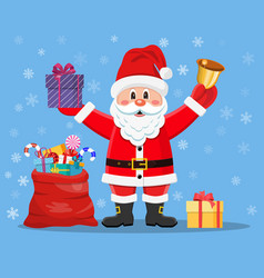 Happy Santa Claus With Presents