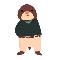 Mole Father Icon Cartoon Cute Funny