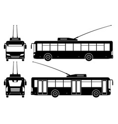 Trolleybus Black Icons