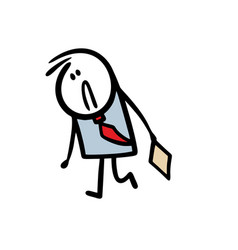 Cartoon Doodle Frustrated Man In A Business Suit