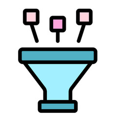 Clients Funnel Icon Flat