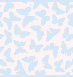 Pattern Of Blue Butterflies On A Milky Background