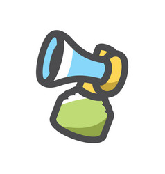 Air Horn Beep Fan Icon Cartoon