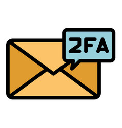 Mail Two Factor Authentication Icon Flat