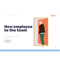 New Employee To Team Concept Of Landing Page