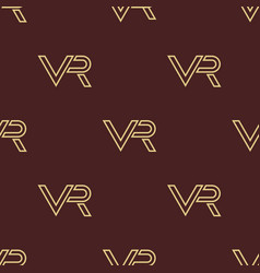 Seamless Modern Pattern With Vr Logos