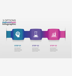 Three Infographic Elements Ribbons Arrows