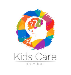 Child Color Logo Of Grow Up Kids