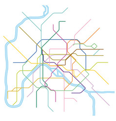 Colored Metro Map Paris