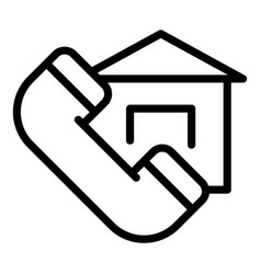 Home Call Icon Outline Online Work