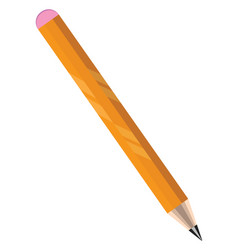 Wooden Yellow Pen On A White Background