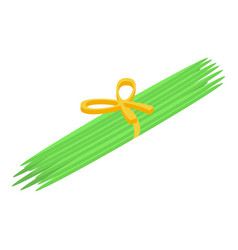 Spirulina Stick Icon Isometric Alga Plant