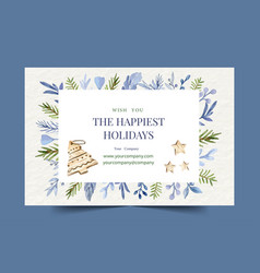 Watercolor Business Christmas Cards Template