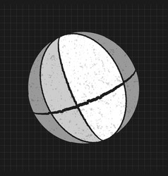 3d Gray Sphere On A Black Background