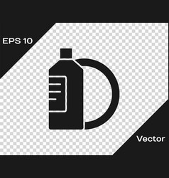 Black Dishwashing Liquid Bottle And Plate Icon