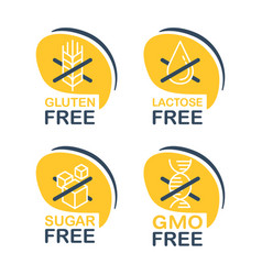 Lactose Gluten Gmo Sugar Free Pictograms