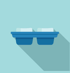 Melt Ice Cube Tray Icon Flat Water