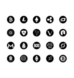 20 Most Popular Cryptocurrency Logo Set - Bitcoin