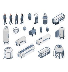 Compressed Gas Isometric Icons