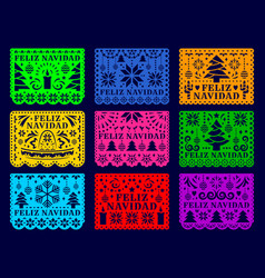 Feliz Navidad Mexican Papel Picado Flags Garland