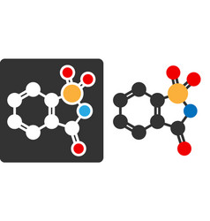 Saccharin Artificial Sweetener Molecule Flat Icon