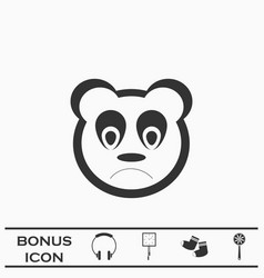 Sad Panda Icon Flat