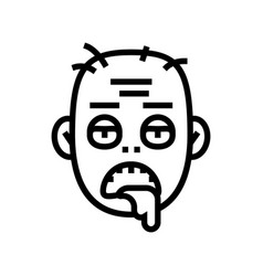 Zombie Horror Line Icon