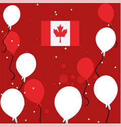 Canada Day Flag And Balloons