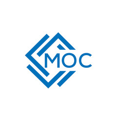 Moc Letter Logo Design On White Background