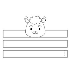 Printable Alpaca Paper Crown Diy Cut Party Ribbon