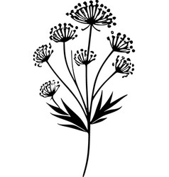 Birth Flower - Black And White