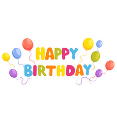 Happy birthday banner a Royalty Free Vector Image