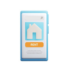 House Rental App Interface 3d