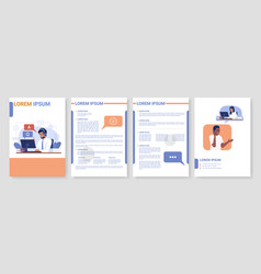 Retail Call Center Flat Brochure Template