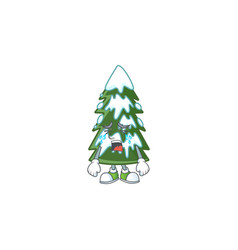 Sad Crying Christmas Tree Snow Cartoon Character