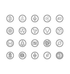 20 Most Popular Cryptocurrency Logo Set - Bitcoin