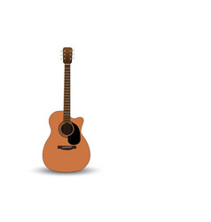 Acoustic Guitar Isolated On White Background