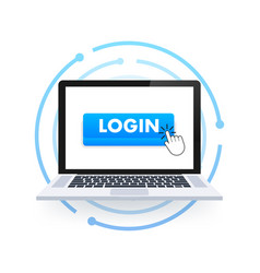 Blue Login Button Cursor Icon Arrow Icon Web