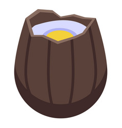 Bite Chocolate Egg Icon Isometric Easter