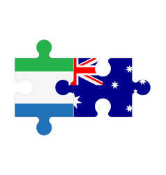 Puzzle Of Flags Of Sierra Leone And Australia