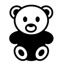 Teddy Bear Toy Black Icon