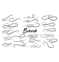 Calligraphic Swoosh Tail Set Underline Marker