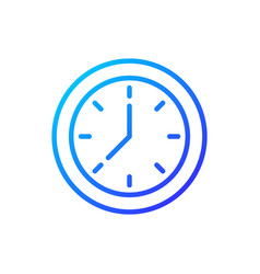 Clock Face Pixel Perfect Gradient Linear Icon